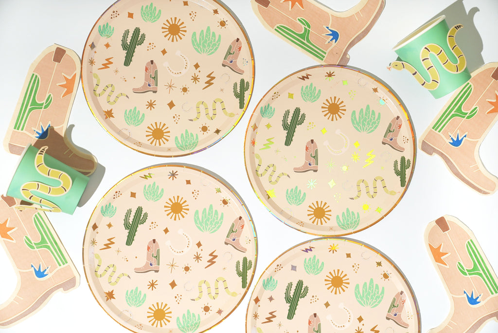 Western Birthday Party Supplies Pack - Serves 12