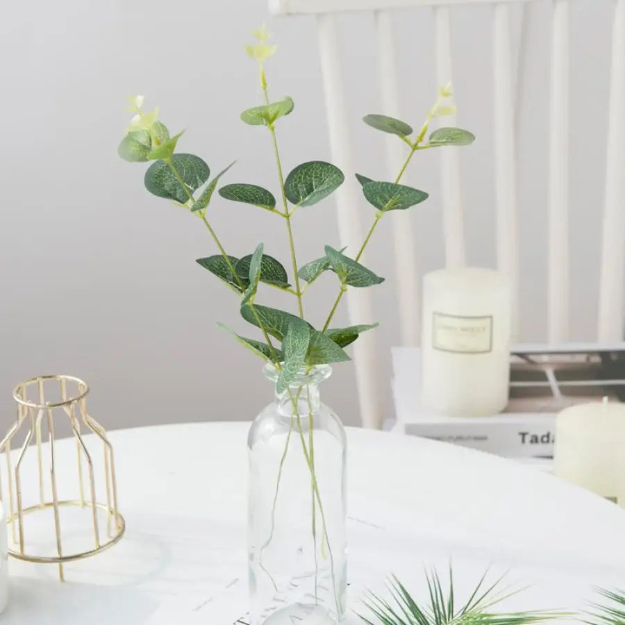Eucalyptus Leaves Artificial Plants for Wedding Decor & Outdoor Christmas Wreaths