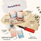 Party planning kit with balloons, garland, and pump from PartyAtOurs.com
