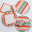 Vibrant Striped Party Pack Plates, Cups & Napkins - Serves 12