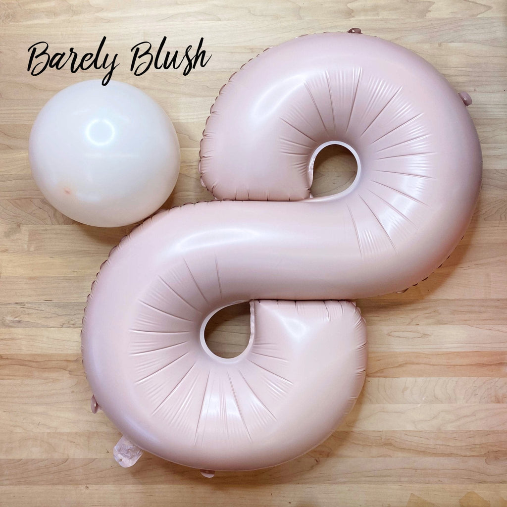 Blush Number Balloon | 32" Giant Pink Foil | Numbers 0-9