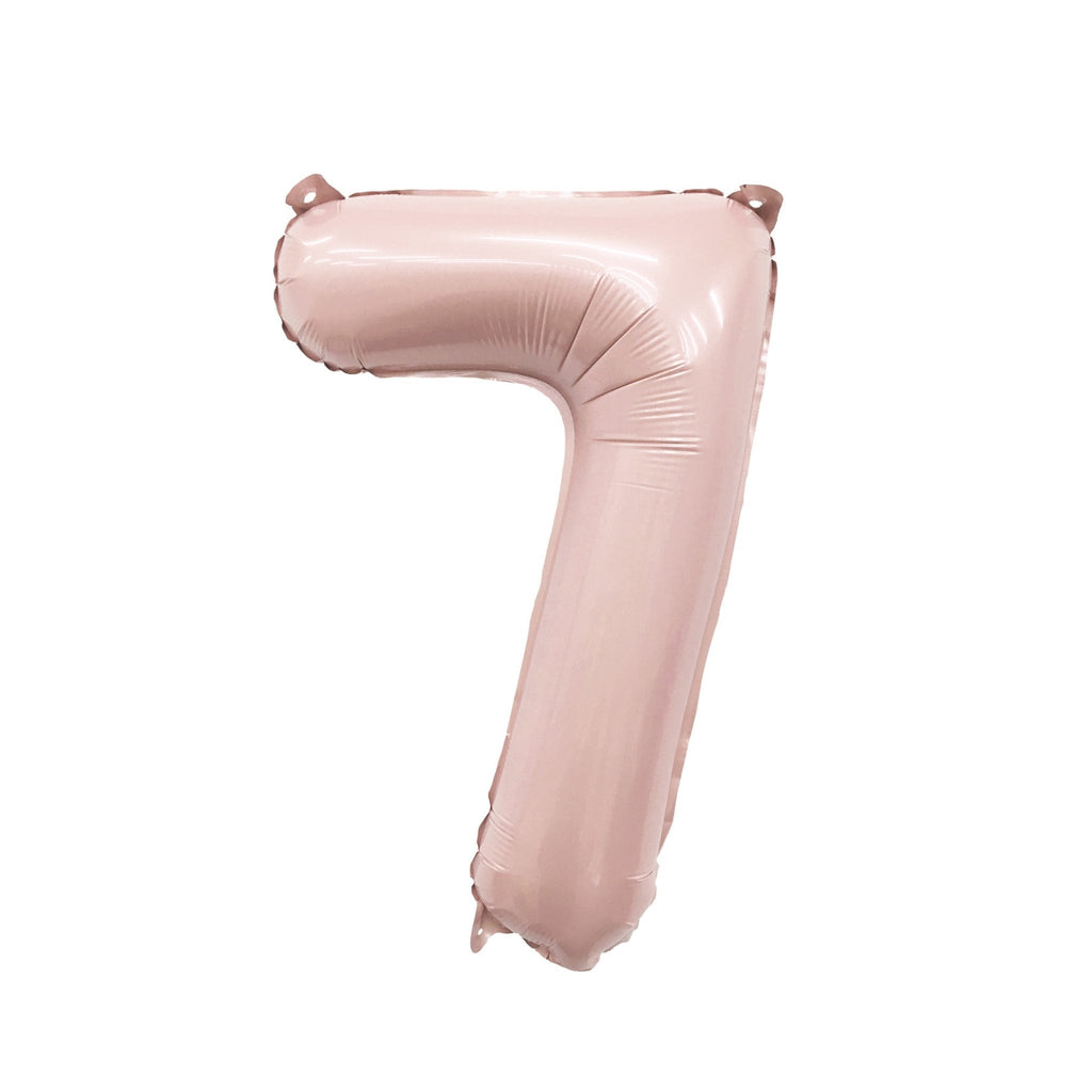 Blush Number Balloon | 32" Giant Pink Foil | Numbers 0-9