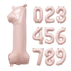 Blush Number Balloon | 32" Giant Pink Foil | Numbers 0-9
