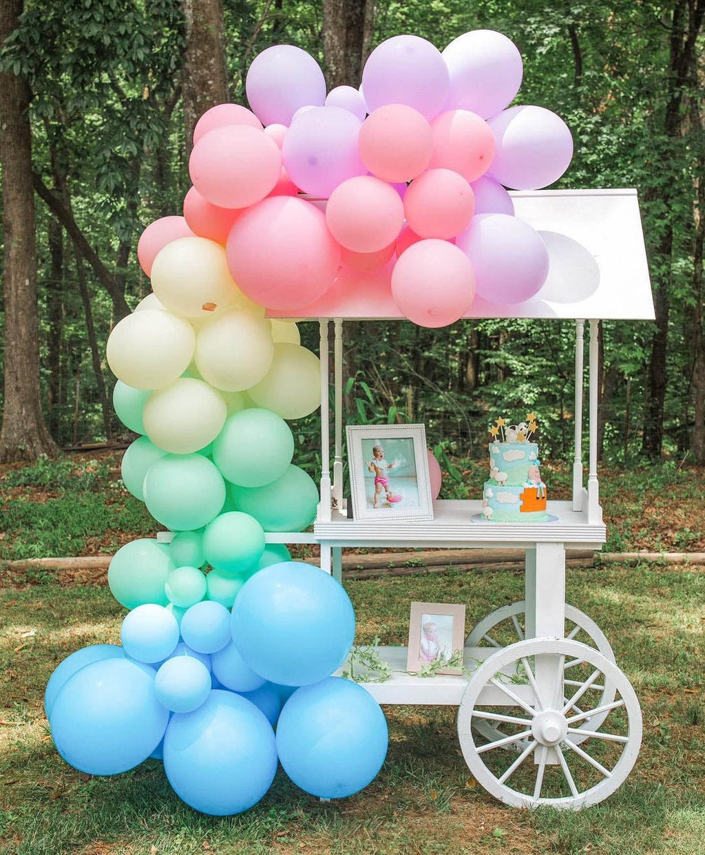 Blue Balloon Garland 5 foot