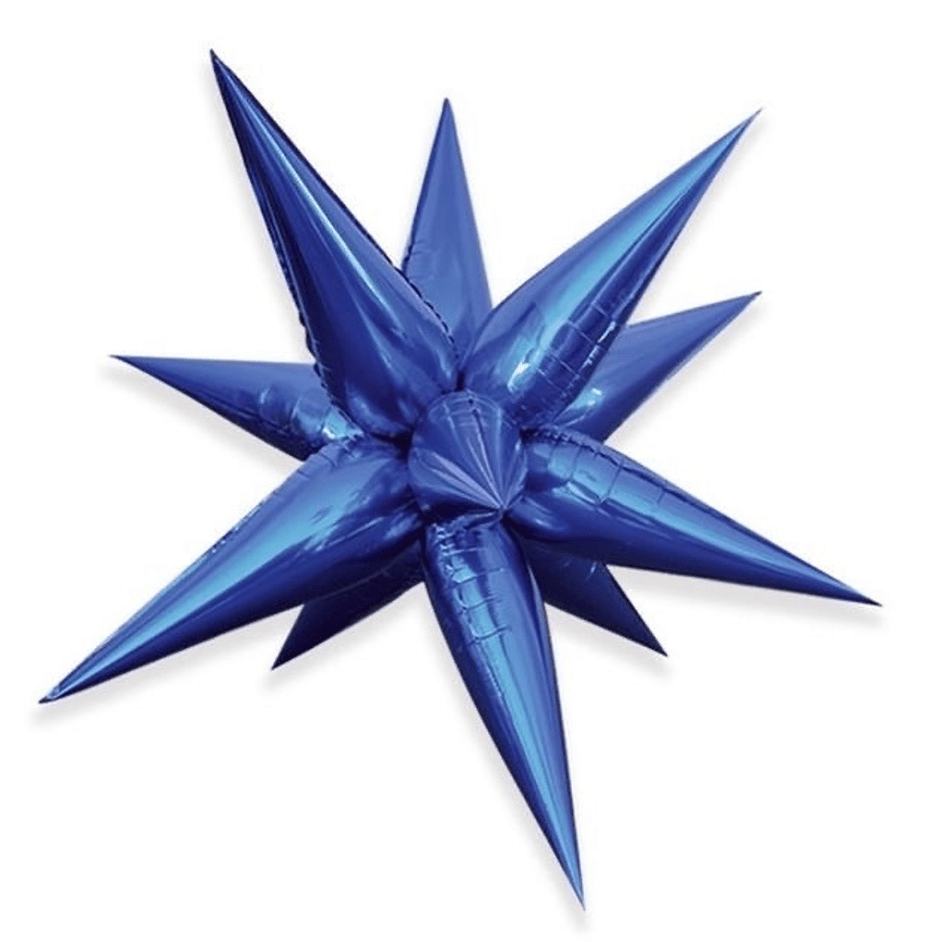 Blue star-shaped balloon on a white background Main image