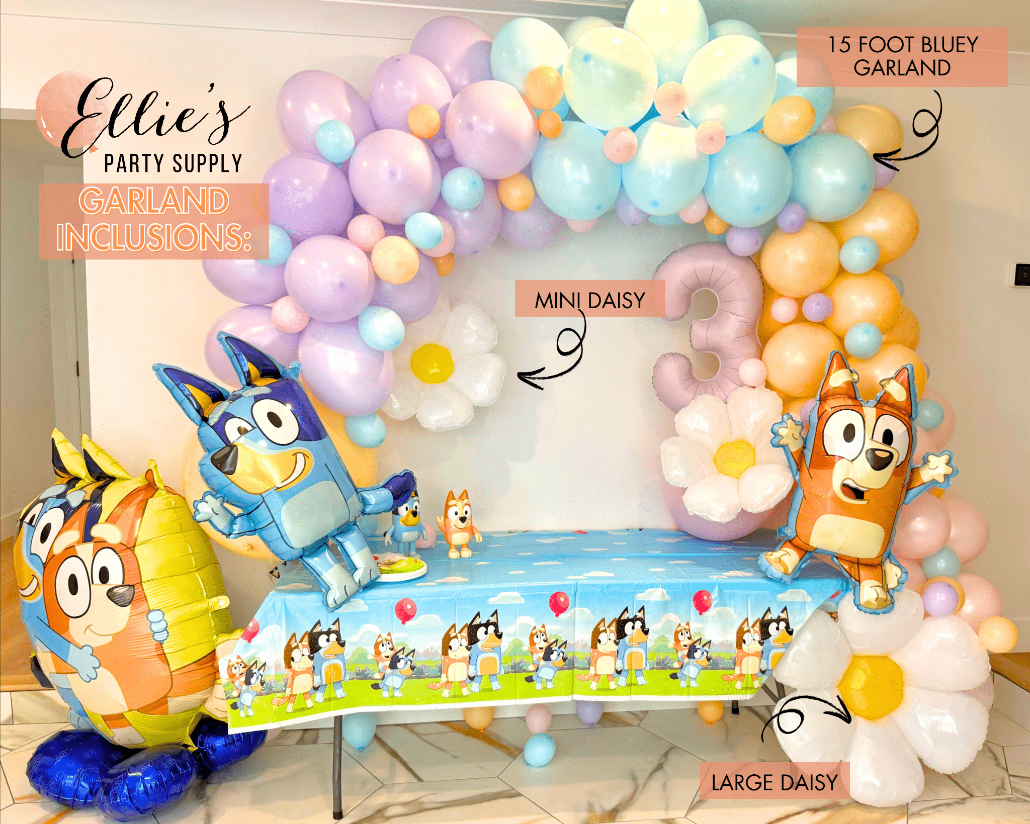 Bluey-Inspired Balloon Garland Kit Secondary image