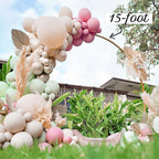Boho Dusty Rose and Green Balloon Garland Kit