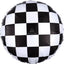 Checkered black and white balloon with Anagram logo on a white background
