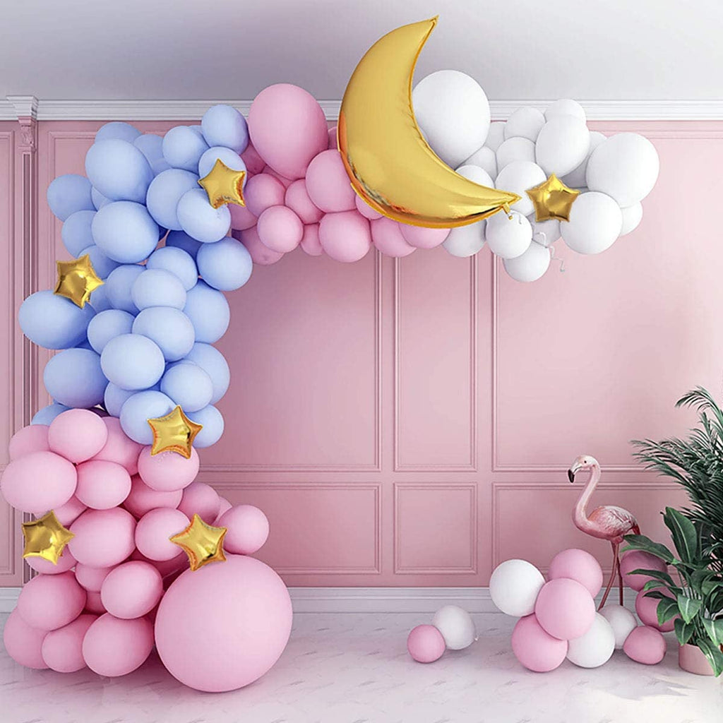 Blue Ice Balloon Garland Kit – Pink, Blue & White