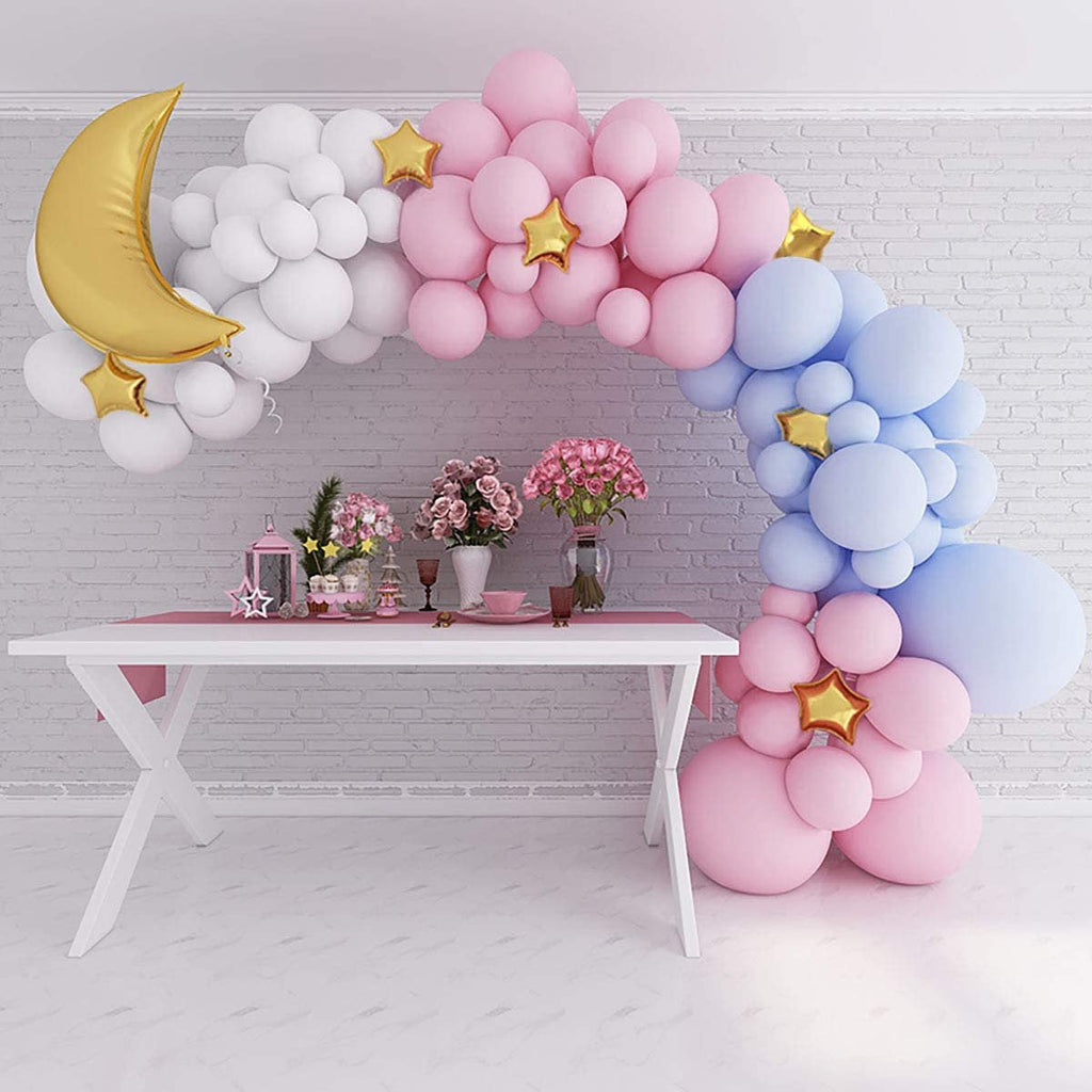 Blue Ice Balloon Garland Kit – Pink, Blue & White