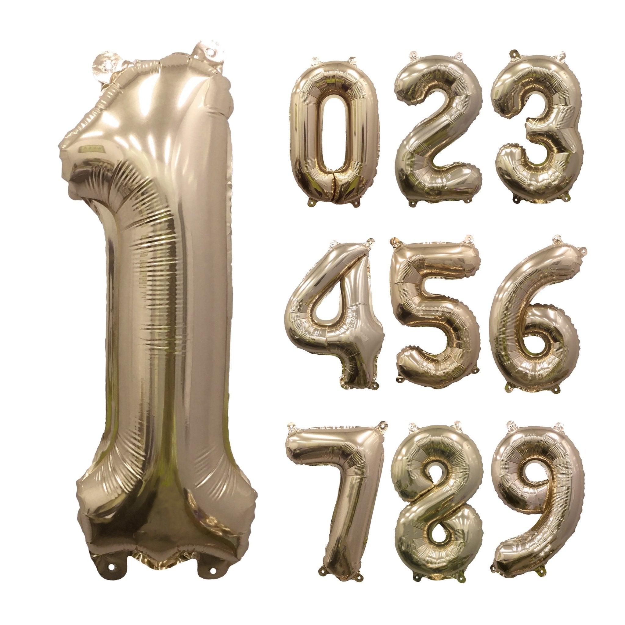 Giant Gold Number Balloon | 32" Metallic Foil | Numbers 0-9