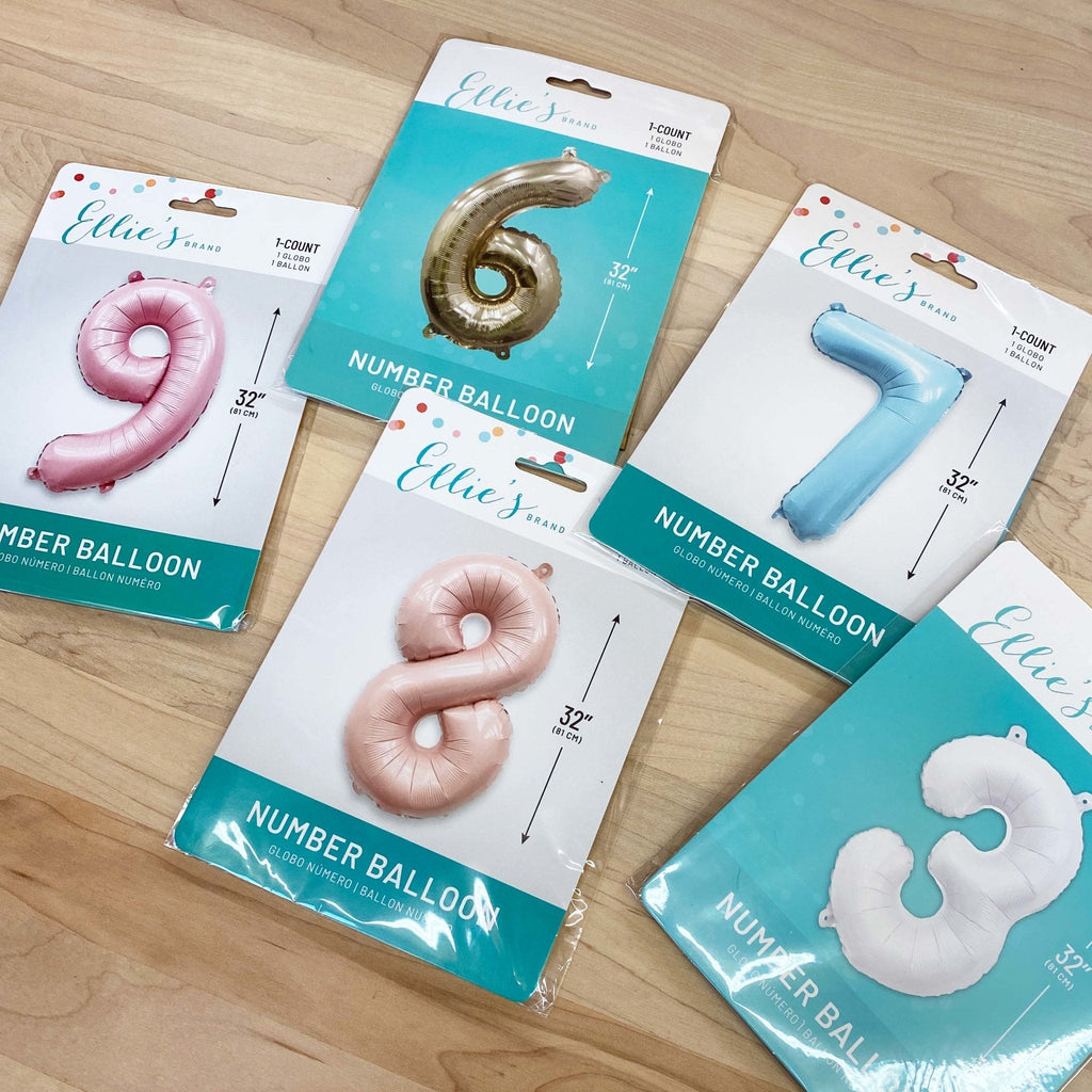 Giant Gold Number Balloon | 32" Metallic Foil | Numbers 0-9