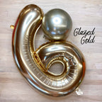 Giant Gold Number Balloon | 32" Metallic Foil | Numbers 0-9