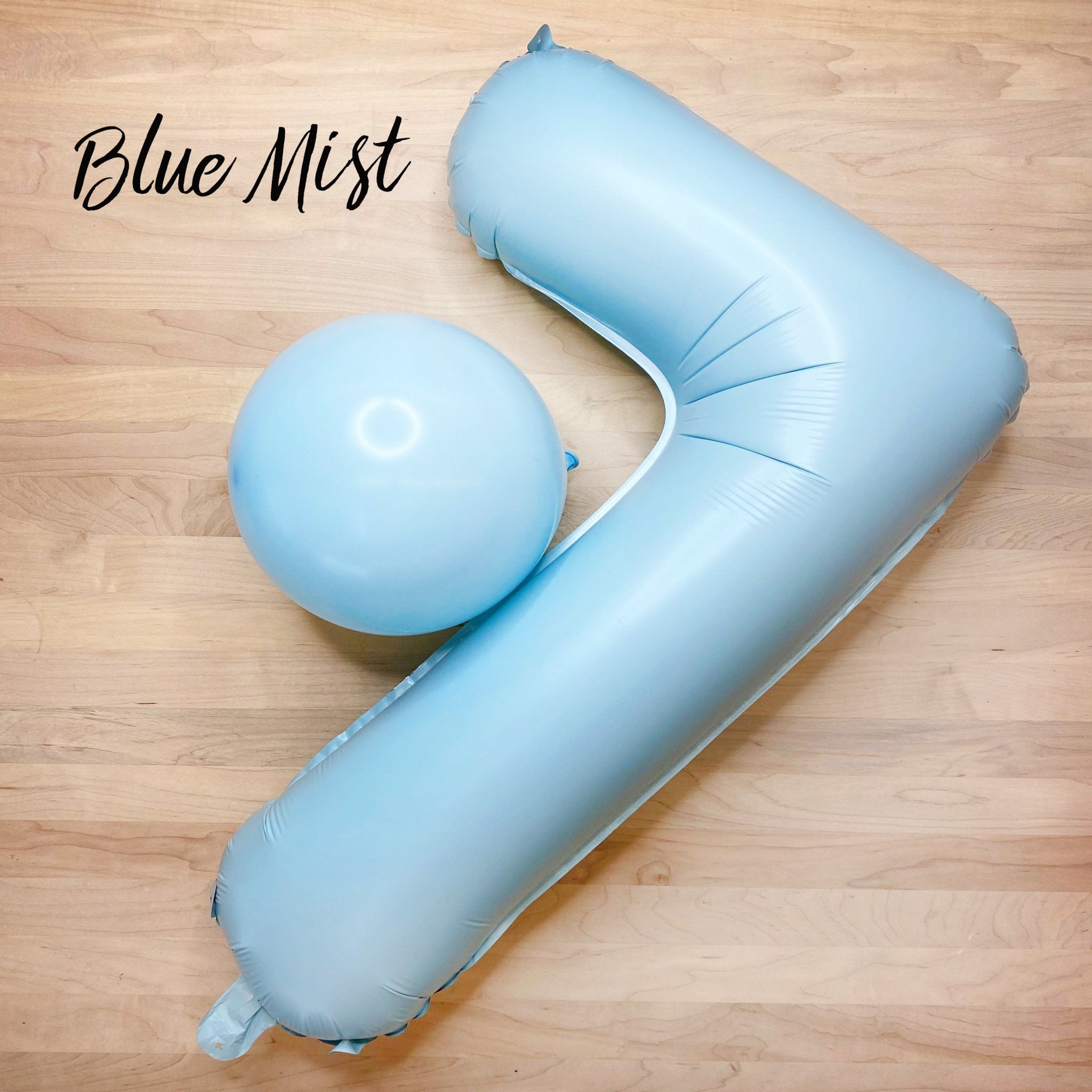 Pastel Blue Number Balloon | 32" Giant Foil | Numbers 0-9 Main image