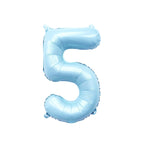Pastel Blue Number Balloon | 32" Giant Foil | Numbers 0-9