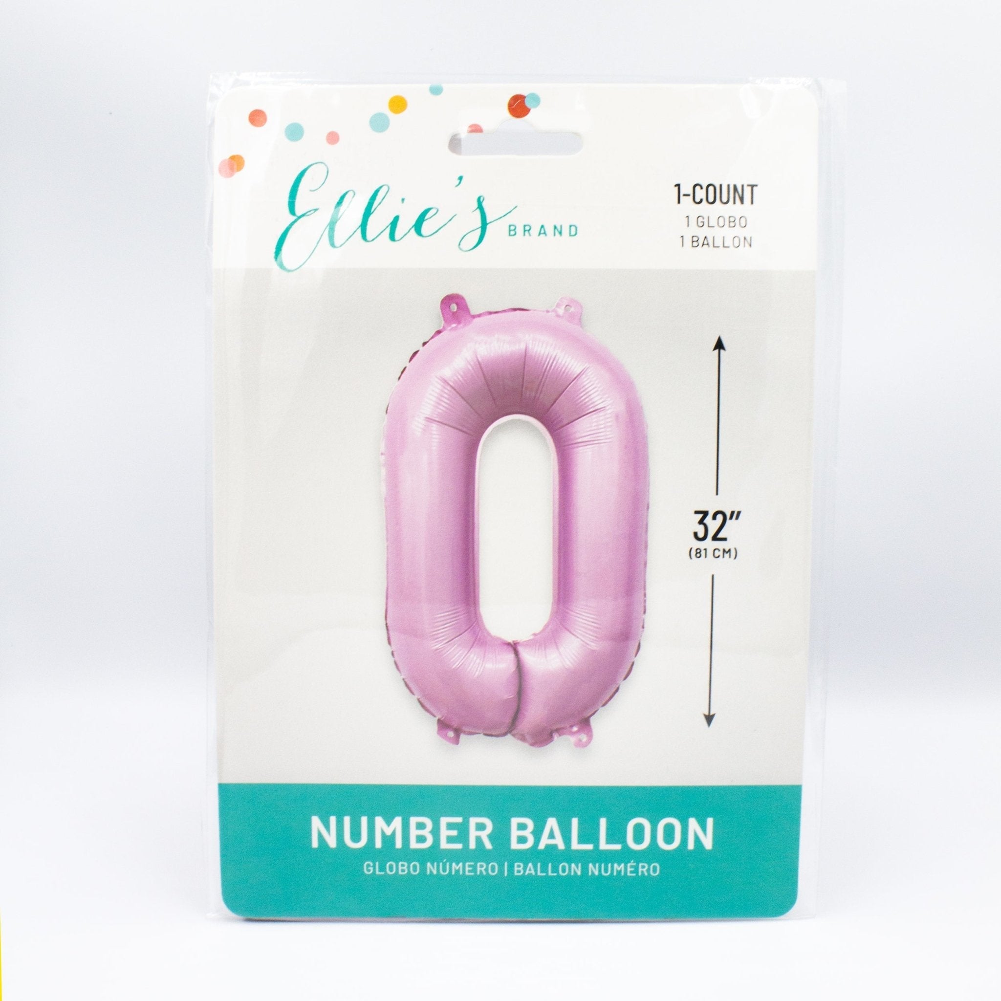 Pastel Lilac Pink Number Balloon | 32" Giant Foil | Numbers 0-9 Secondary image