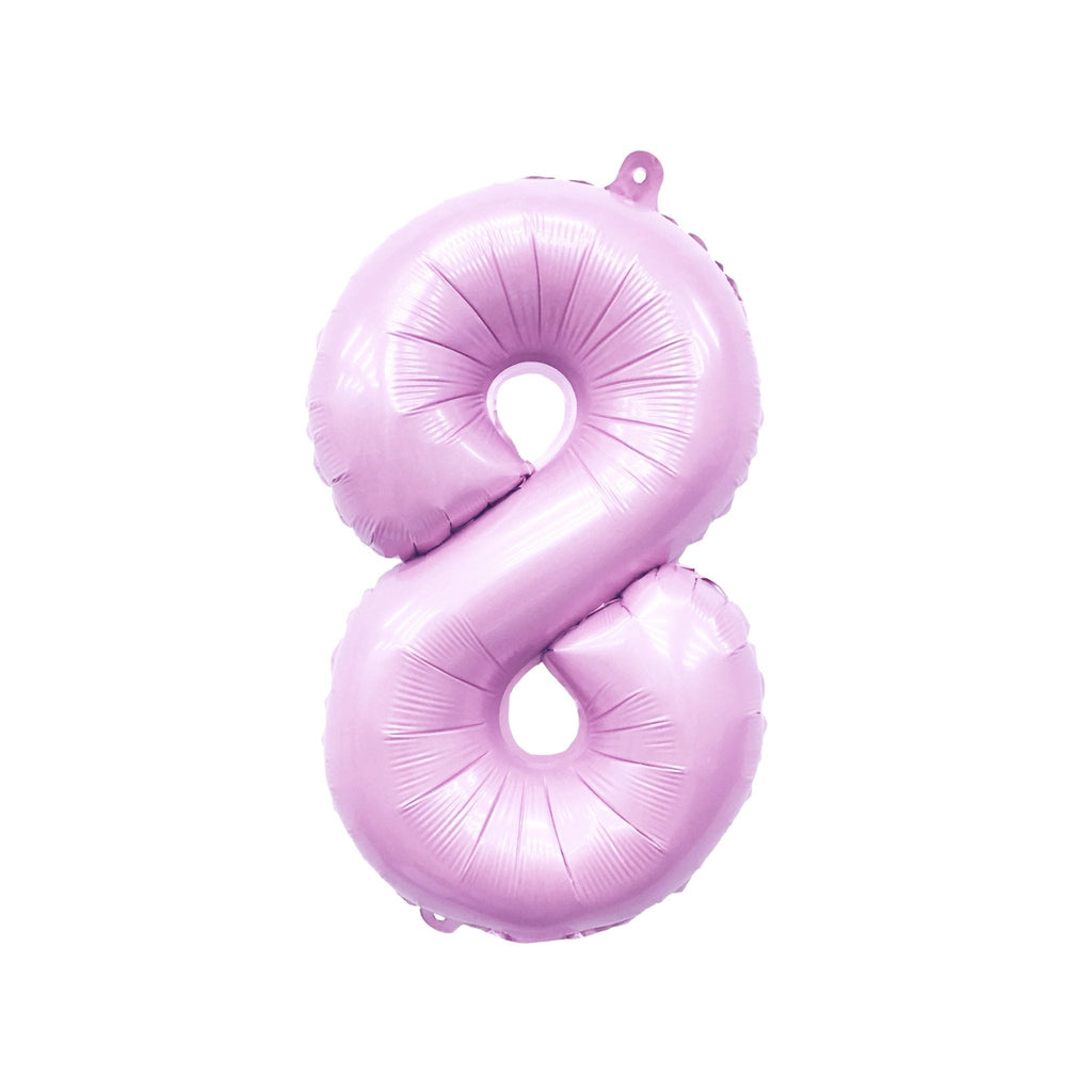 Pastel Lilac Pink Number Balloon | 32" Giant Foil | Numbers 0-9