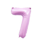 Pastel Lilac Pink Number Balloon | 32" Giant Foil | Numbers 0-9