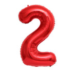 Red Number Balloon | 42" Giant Foil | Numbers 0-9