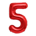 Red Number Balloon | 42" Giant Foil | Numbers 0-9