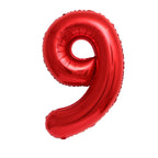 Red Number Balloon | 42" Giant Foil | Numbers 0-9