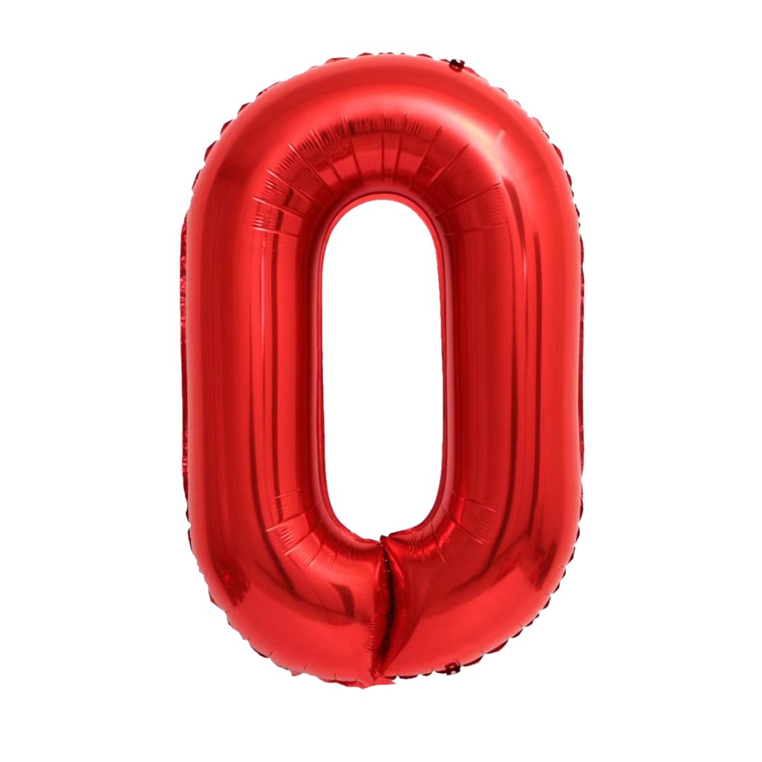 Red Number Balloon | 42" Giant Foil | Numbers 0-9 Main image