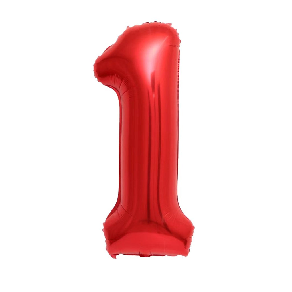 Red Number Balloon | 42" Giant Foil | Numbers 0-9