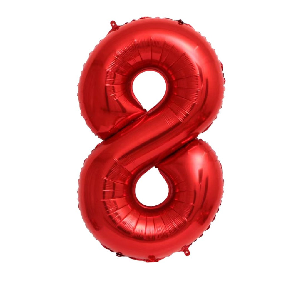 Red Number Balloon | 42" Giant Foil | Numbers 0-9