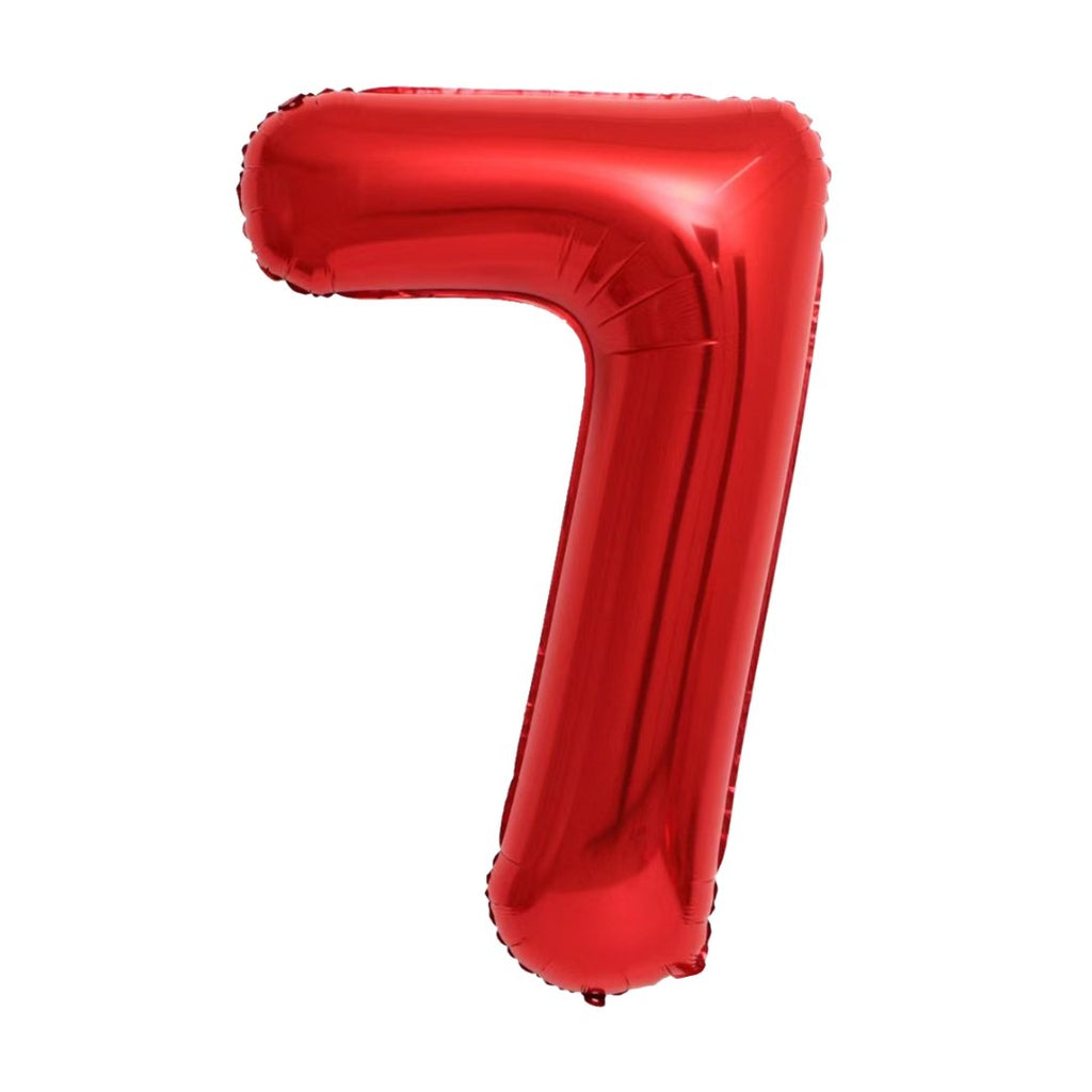 Red Number Balloon | 42" Giant Foil | Numbers 0-9