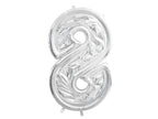 Standing Silver Number Balloon Frame
