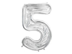 Standing Silver Number Balloon Frame