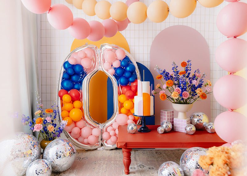 Standing Silver Number Balloon Frame Secondary image