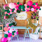 Girly Safari Balloon Garland Kit – Wild One Jungle Theme
