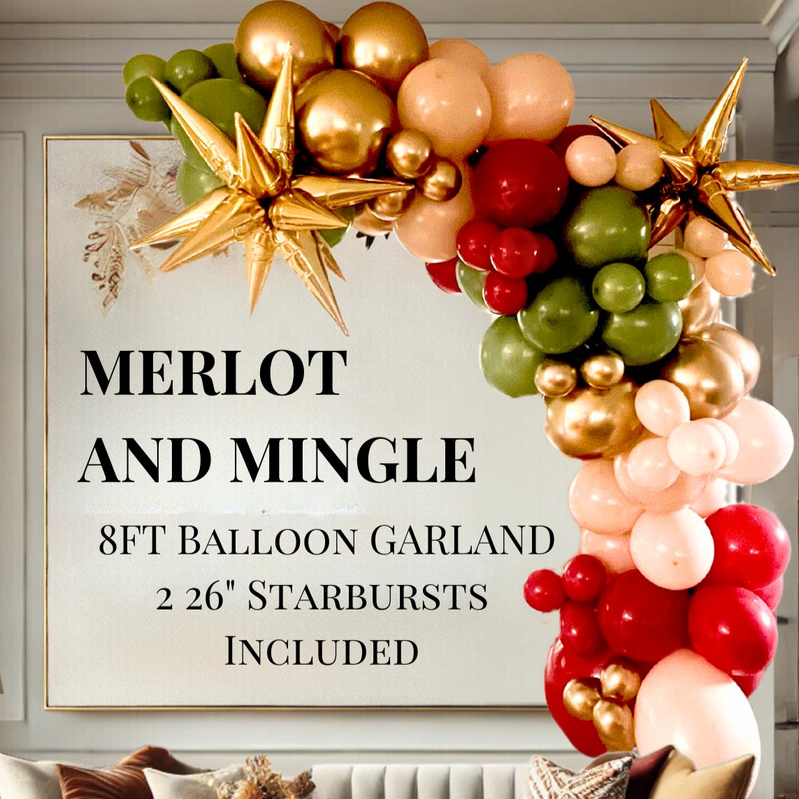 Merlot & Mingle Balloon Arch Kit – 8ft Elegant Garland Secondary image