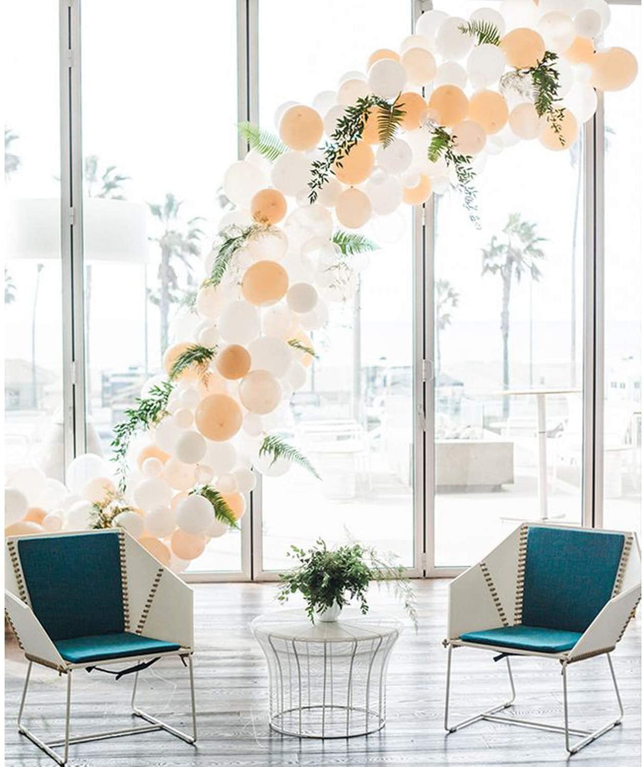 Peach & White Balloon Garland Kit Secondary image