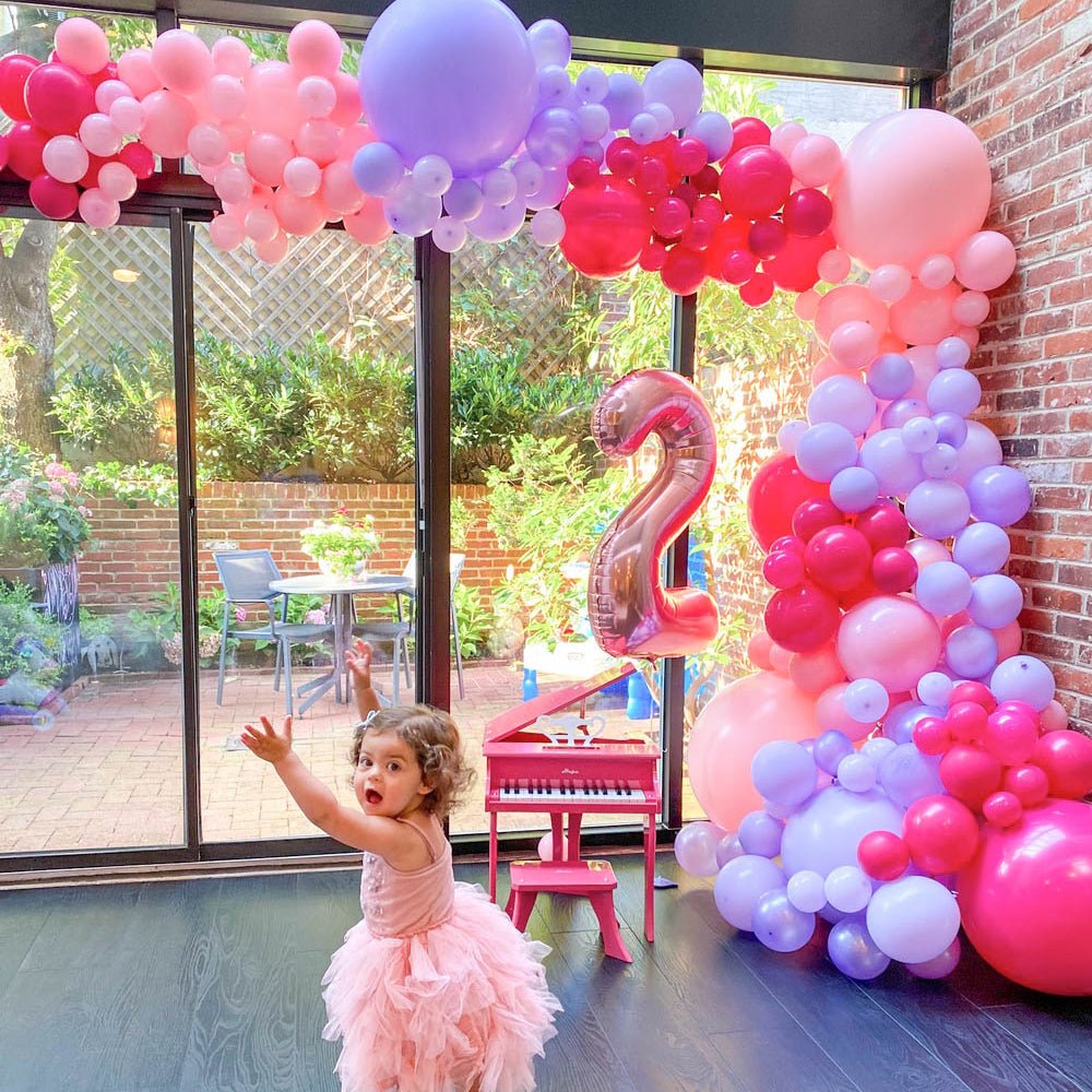 Pink & Purple Ombre Balloon Garland Kit Secondary image