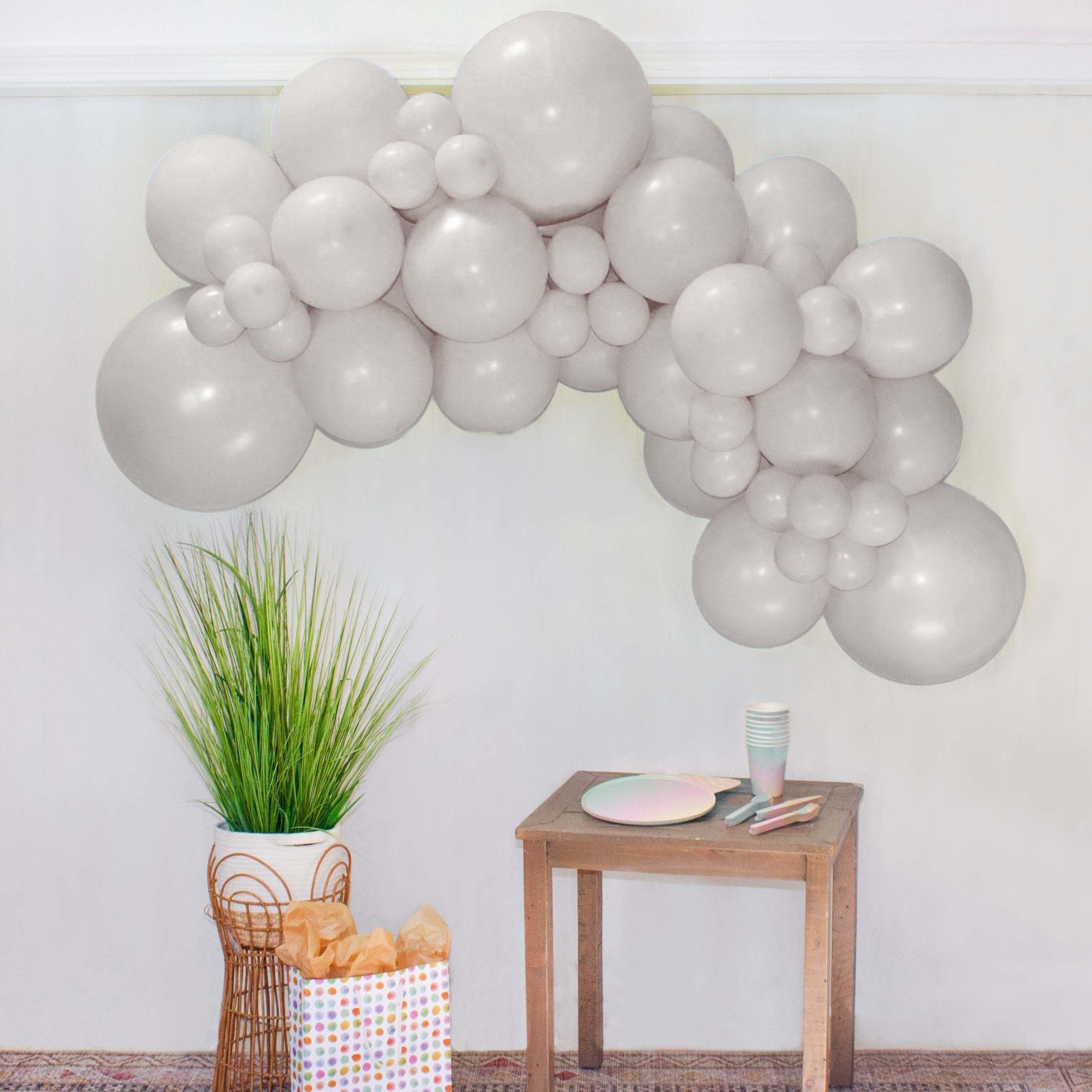 Warm Gray Balloon Garland Main image