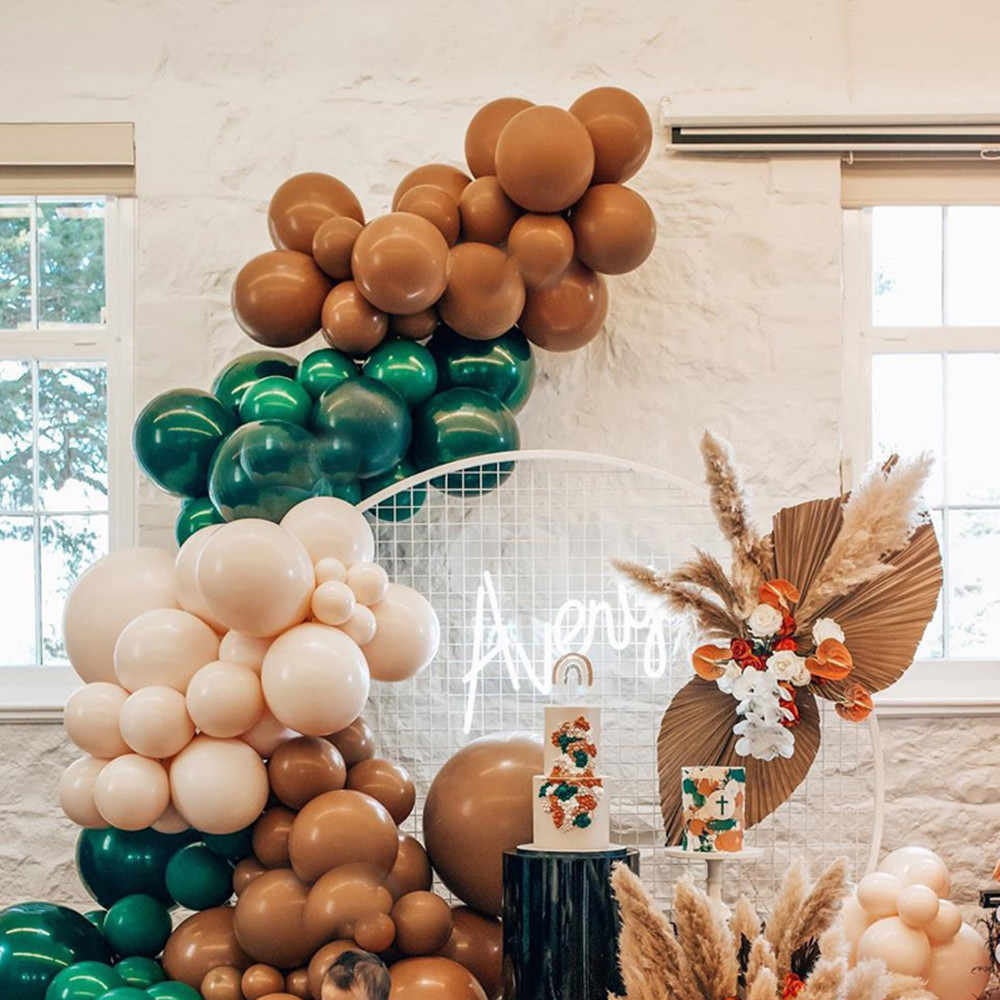 Woodland Balloon Garland Kit – Mocha, Green & Blush Main image